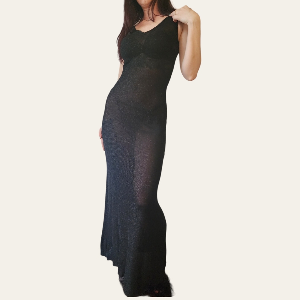 🖤Vintage 90s Sheer Dress